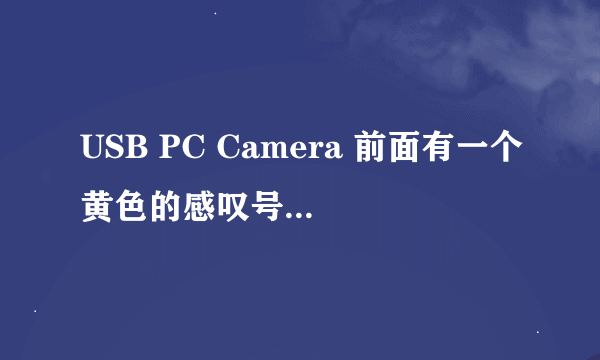 USB PC Camera 前面有一个黄色的感叹号，请问怎么消除这个感叹号，我是刚买不久的摄像头，魔逗S92.
