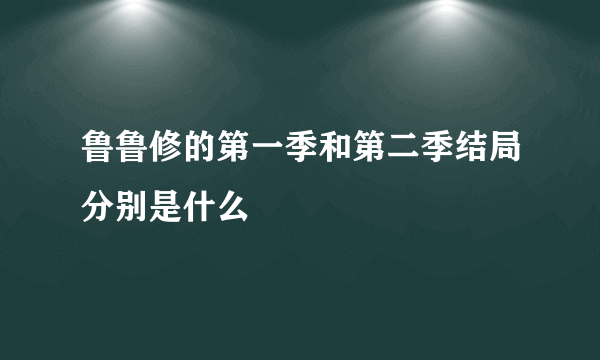 鲁鲁修的第一季和第二季结局分别是什么