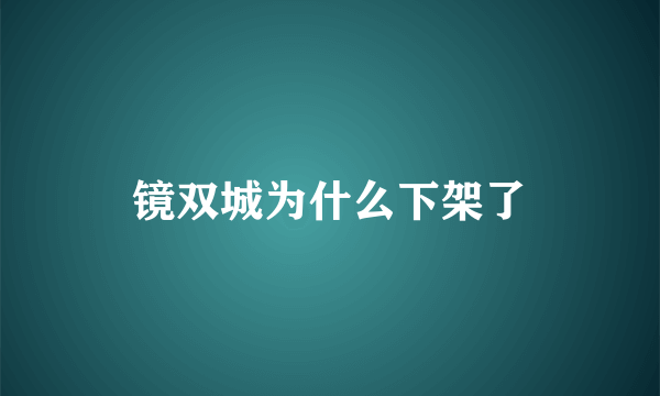 镜双城为什么下架了