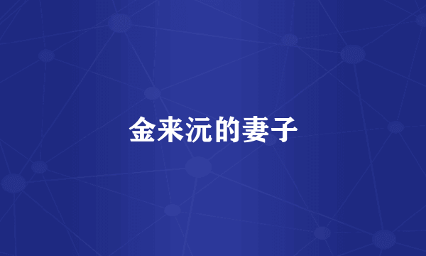 金来沅的妻子