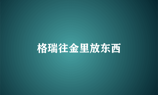 格瑞往金里放东西