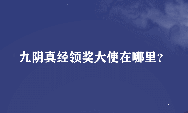 九阴真经领奖大使在哪里？