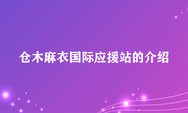 仓木麻衣国际应援站的介绍