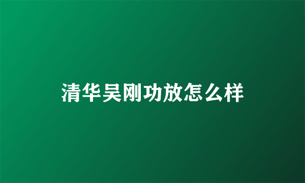 清华吴刚功放怎么样