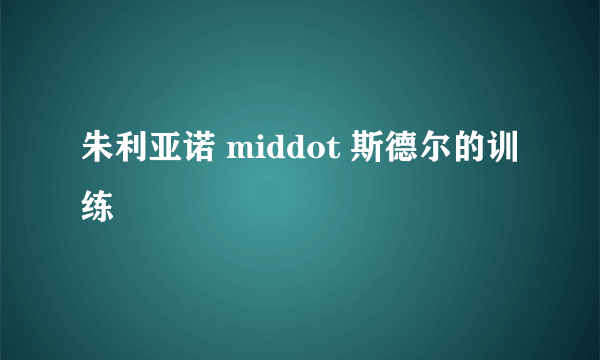 朱利亚诺 middot 斯德尔的训练