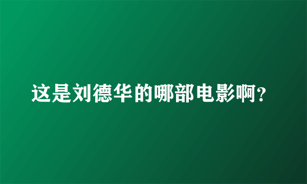 这是刘德华的哪部电影啊？