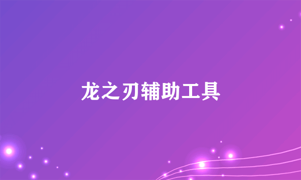 龙之刃辅助工具