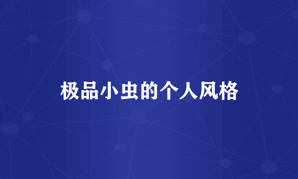 极品小虫的个人风格