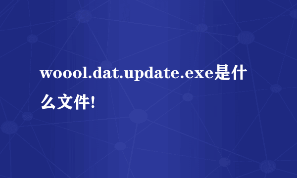 woool.dat.update.exe是什么文件!
