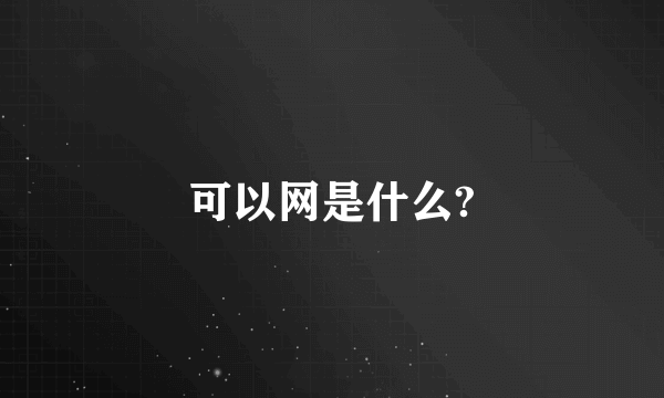 可以网是什么?