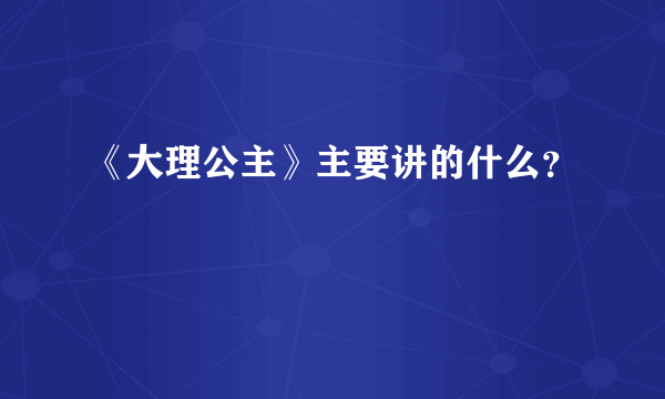 《大理公主》主要讲的什么？