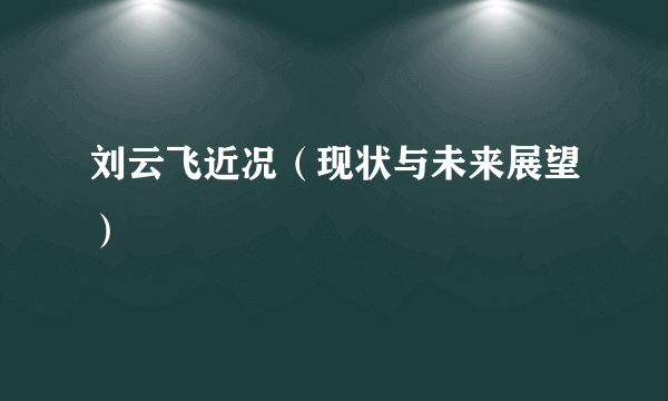 刘云飞近况（现状与未来展望）
