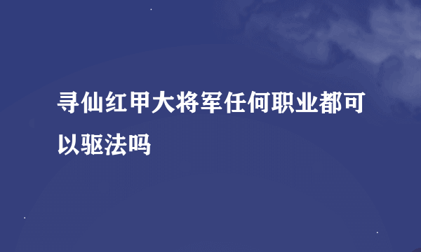 寻仙红甲大将军任何职业都可以驱法吗