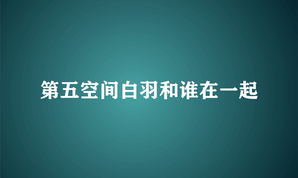 第五空间白羽和谁在一起