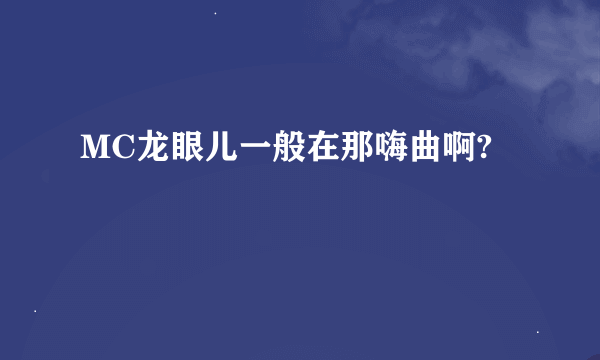 MC龙眼儿一般在那嗨曲啊?