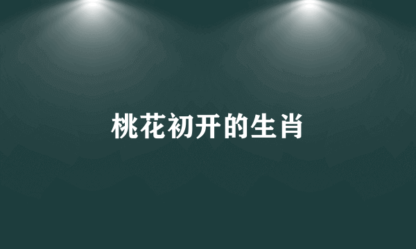 桃花初开的生肖