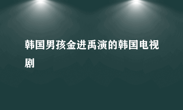 韩国男孩金进禹演的韩国电视剧