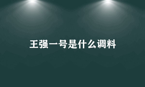 王强一号是什么调料