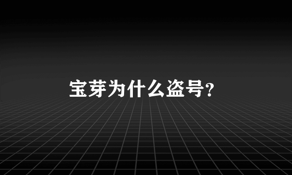 宝芽为什么盗号？