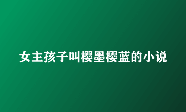 女主孩子叫樱墨樱蓝的小说