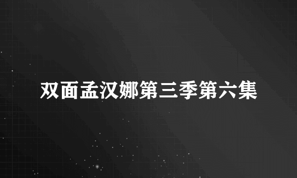 双面孟汉娜第三季第六集