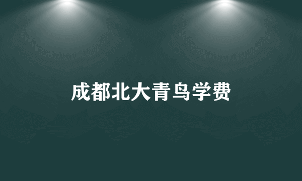 成都北大青鸟学费