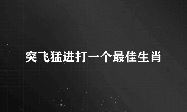 突飞猛进打一个最佳生肖