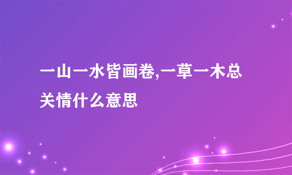 一山一水皆画卷,一草一木总关情什么意思