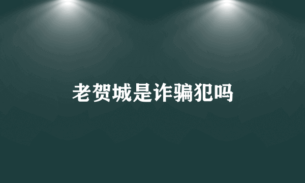 老贺城是诈骗犯吗