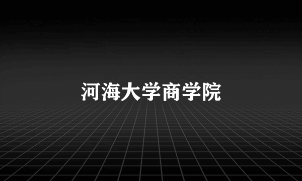 河海大学商学院