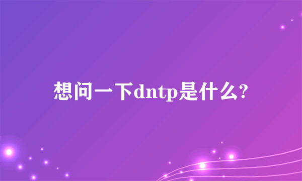 想问一下dntp是什么?