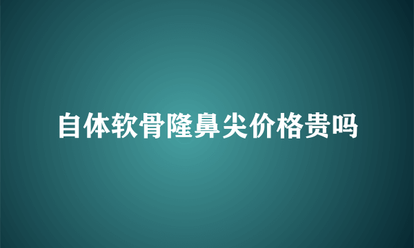 自体软骨隆鼻尖价格贵吗
