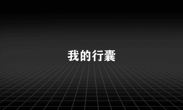 我的行囊
