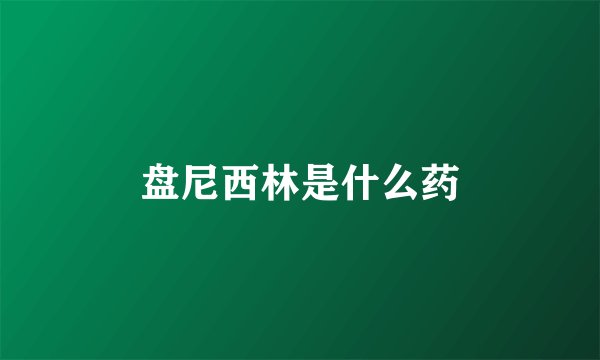盘尼西林是什么药
