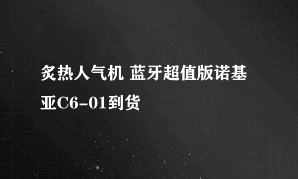 炙热人气机 蓝牙超值版诺基亚C6-01到货