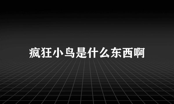 疯狂小鸟是什么东西啊