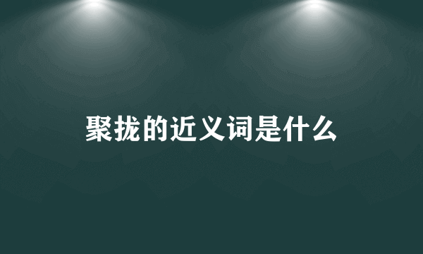聚拢的近义词是什么