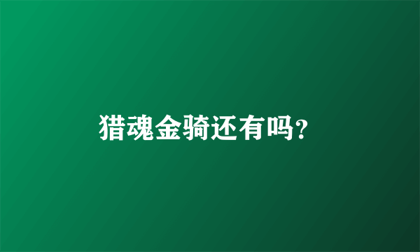 猎魂金骑还有吗？