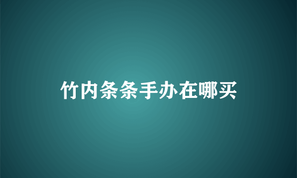 竹内条条手办在哪买
