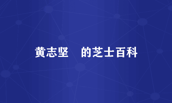 黄志坚　的芝士百科
