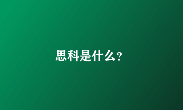 思科是什么？