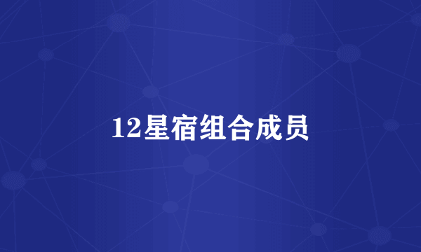 12星宿组合成员