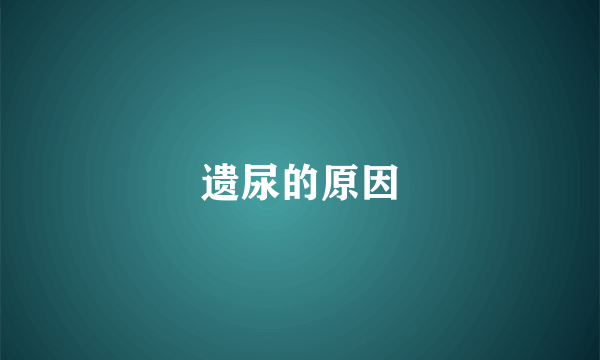 遗尿的原因