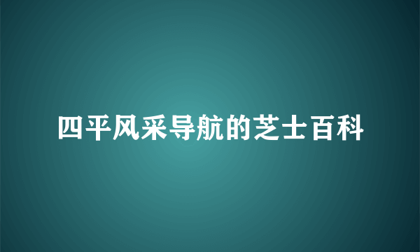 四平风采导航的芝士百科