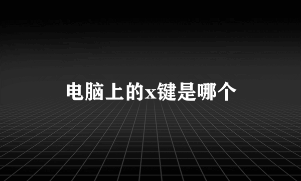 电脑上的x键是哪个