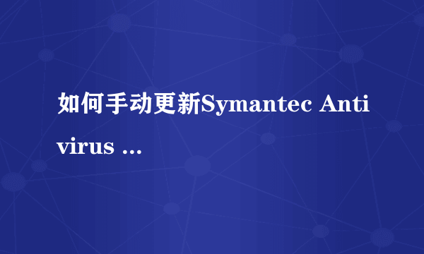 如何手动更新Symantec Antivirus 的自定义病毒库