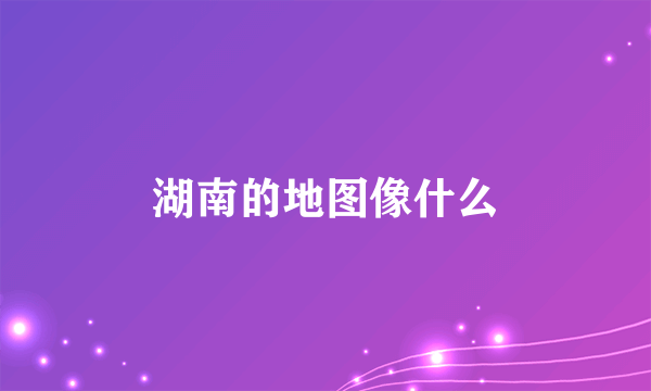 湖南的地图像什么