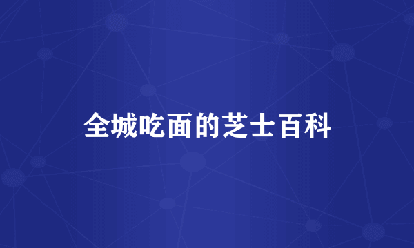 全城吃面的芝士百科