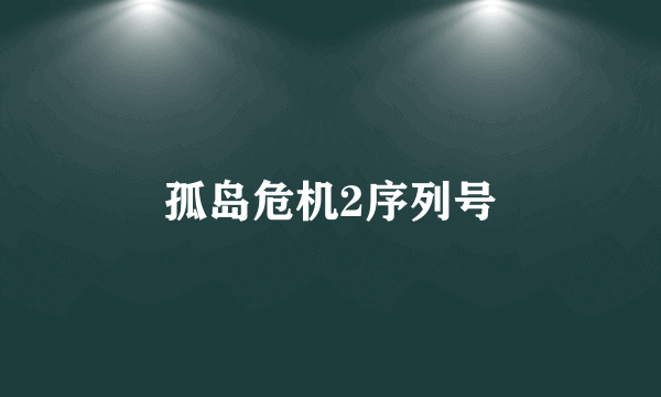 孤岛危机2序列号