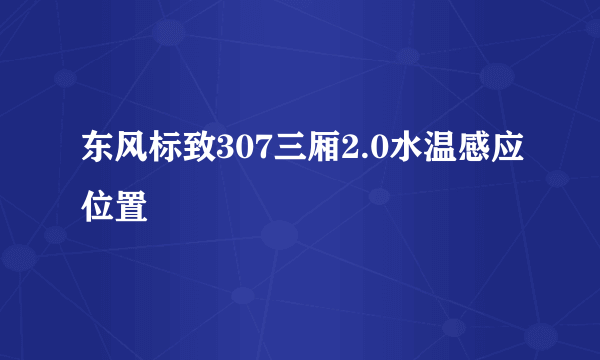 东风标致307三厢2.0水温感应位置